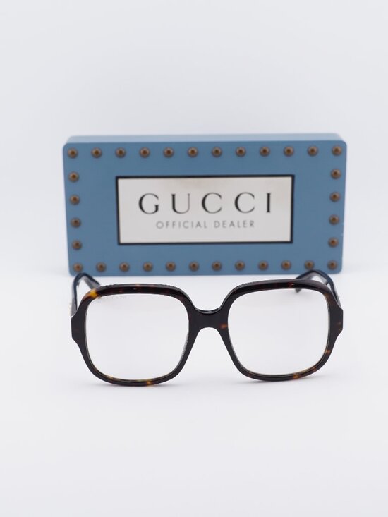 Gucci GG0799S 001 Square Sunglasses - Havana / Photochromic main image 5